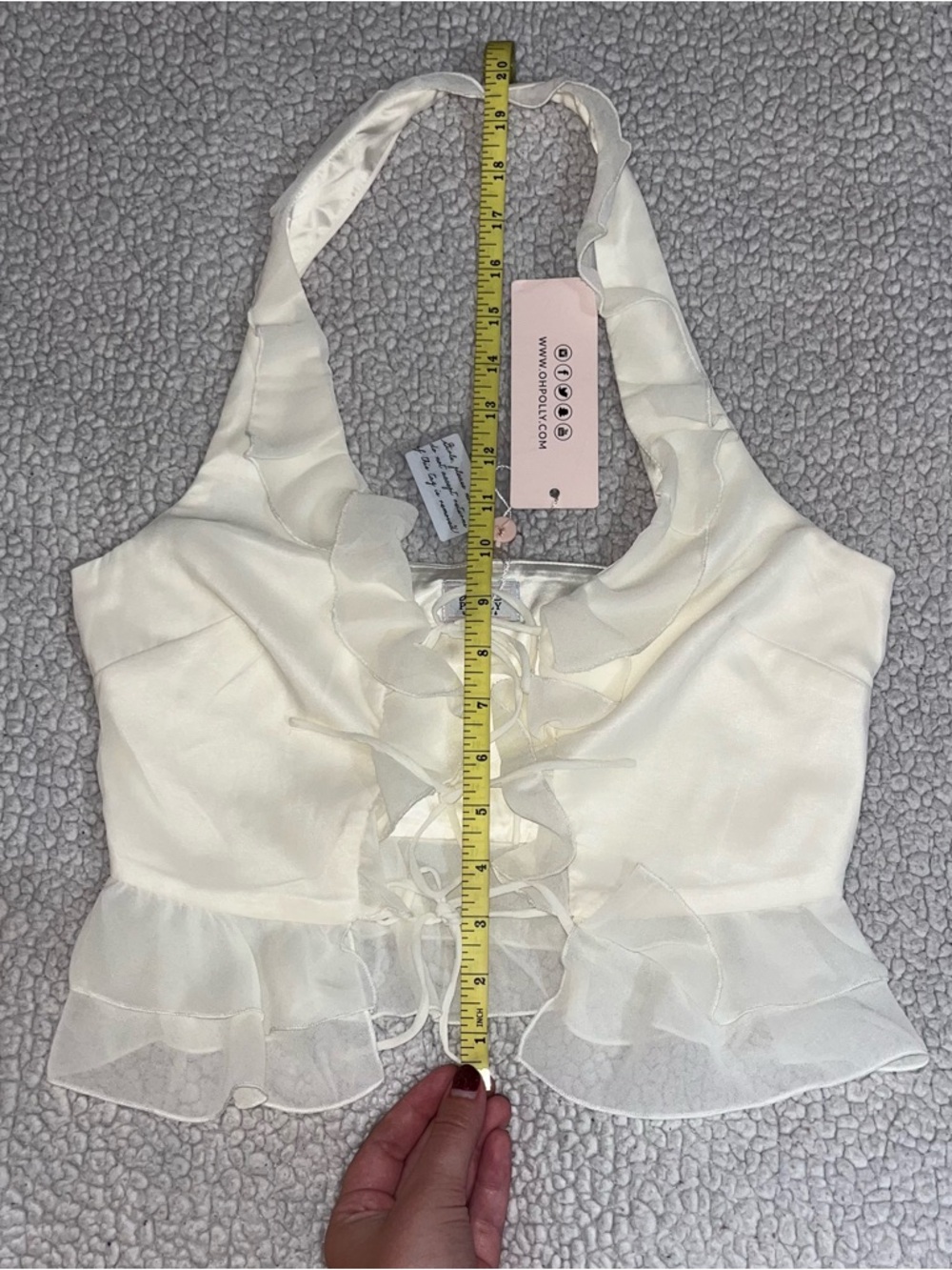 Oh Polly Halter Ruffled Tank - Picture 10 of 10